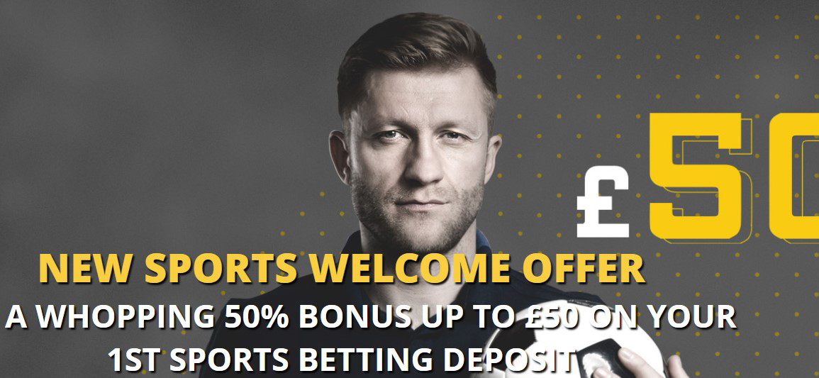 Get off to a flying start with a 50% Bonus up to £50 to be used on all your favourite sports with LVBet bookmaking company!