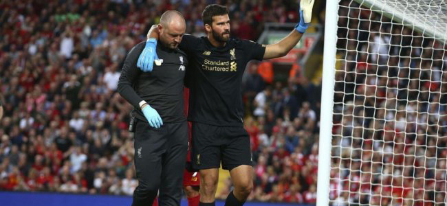 Liverpool goalkeeper Alisson Becker will not help his team in the upcoming matches of the EPL and the UEFA Super Cup